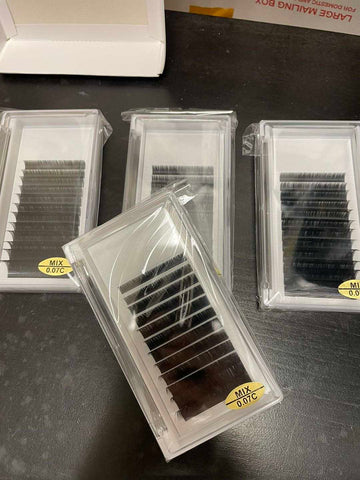 Individual Eyelash Extension , 0.07 C curl D culrly , mix length 8-20mm