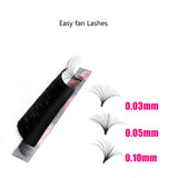 volume Eyelash Extension , 0.05 CC curl, 12row/tray, EASY FAN LASH
