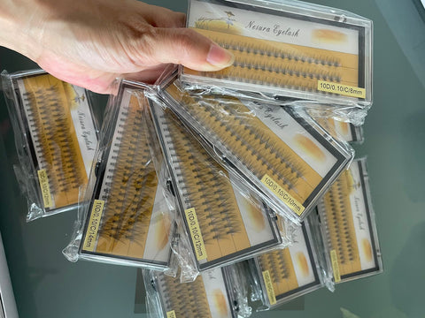 0.07 10D C Cluster lashes DIY LASH at home