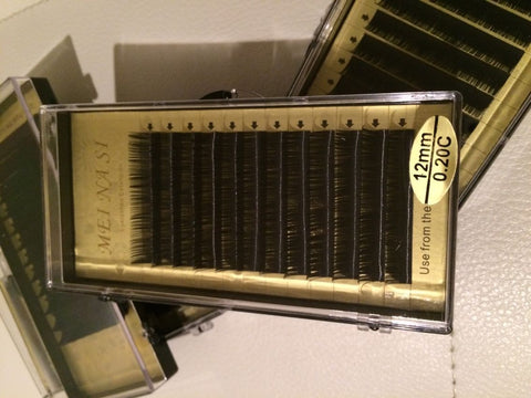 Individual Eyelash Extension , 0.20 C curl,12row/tray, Mix length