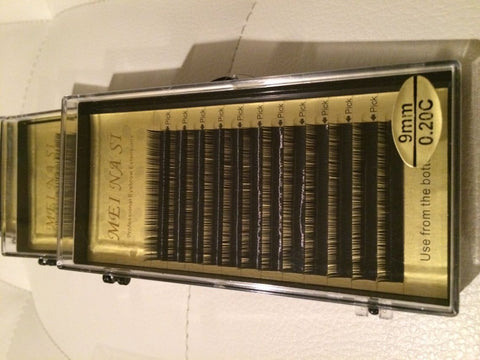 Individual Eyelash Extension , 0.20 C curl,12row/tray, Mix length